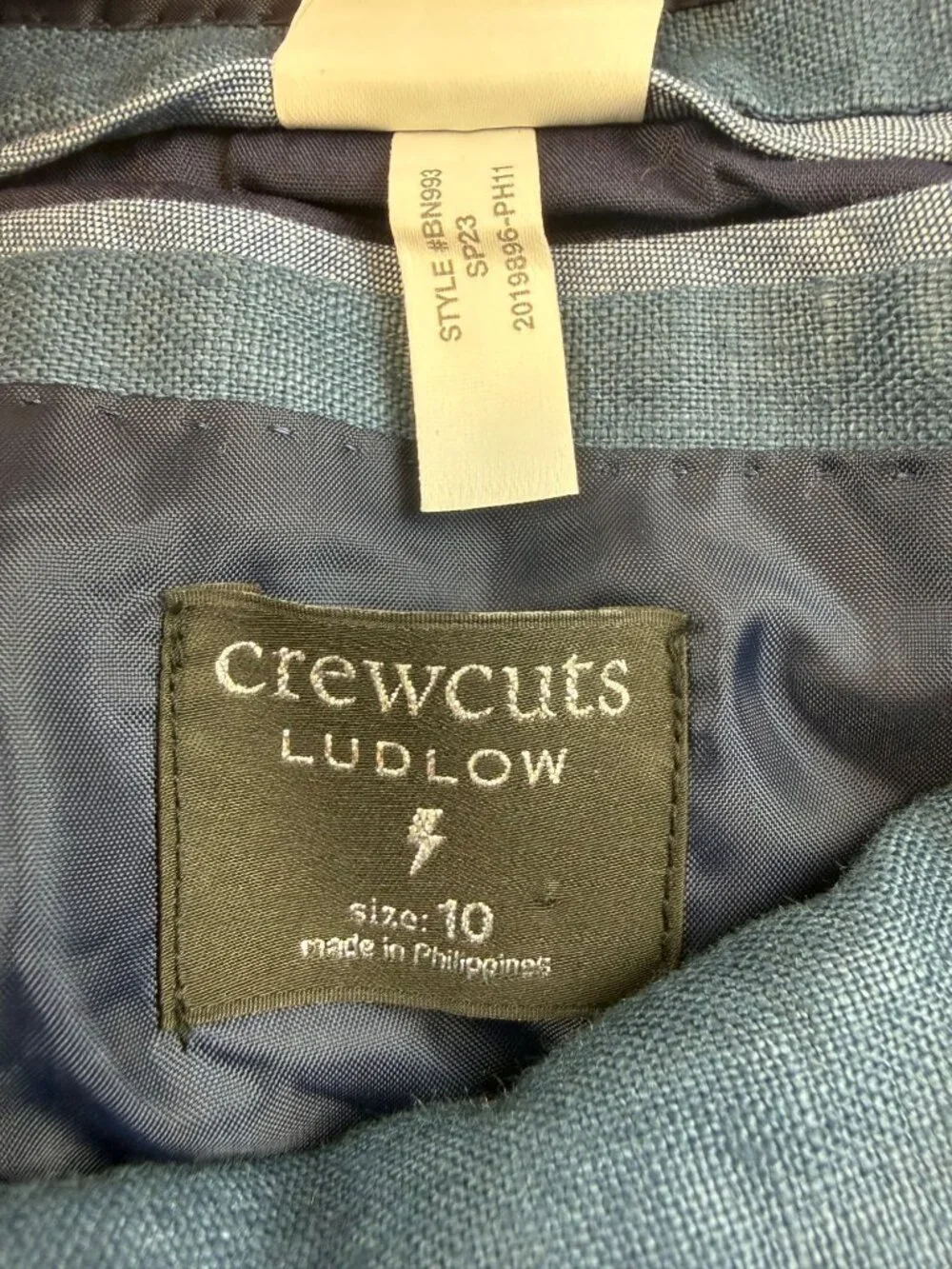 J. CREW Boys' Ludlow unstructured suit jacket in linen blend Size 10